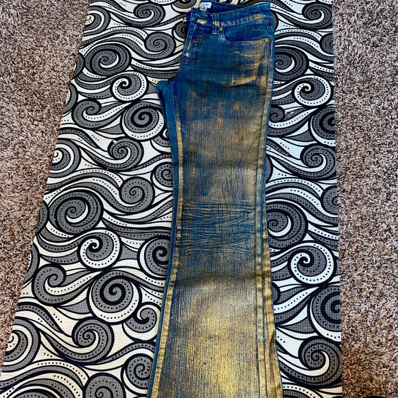 Gold jeans Caché ✨never worn - Picture 1 of 11
